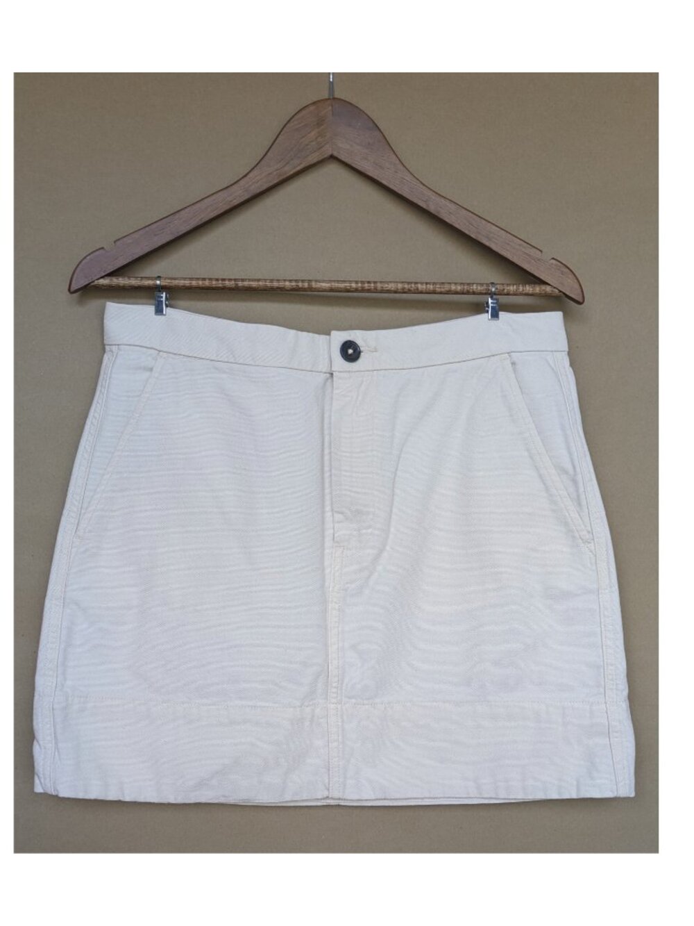 Everlane White Cotton Canvas Skirt